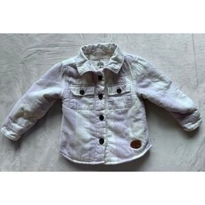 Outdoor Kids Bass Pro Shops Purple Plaid Sherpa Lined Flannel Shacket 2T